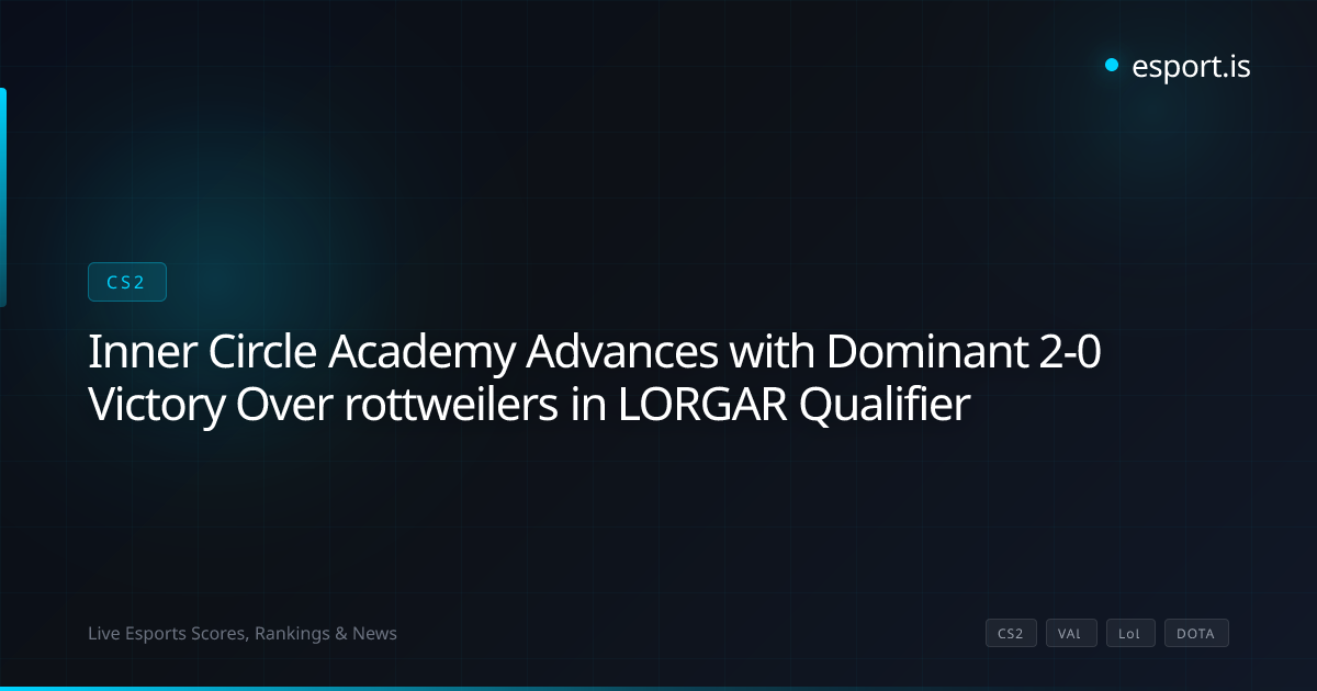 Inner Circle Academy Advances with Dominant 2-0 Victory Over rottweilers in LORGAR Qualifier