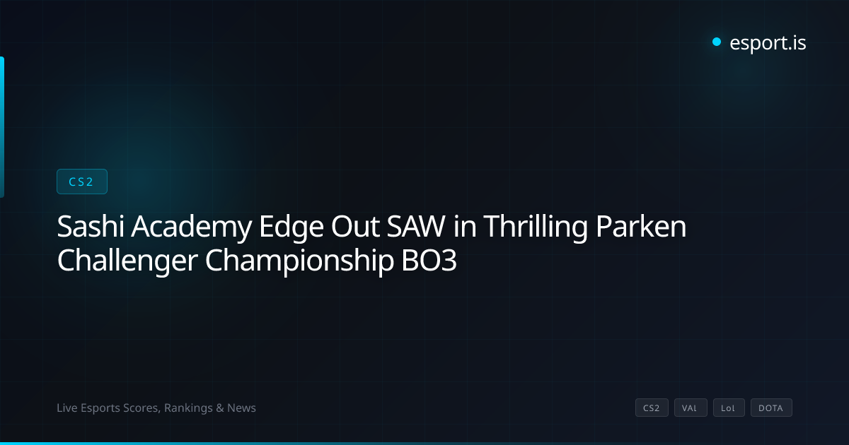 Sashi Academy Edge Out SAW in Thrilling Parken Challenger Championship BO3