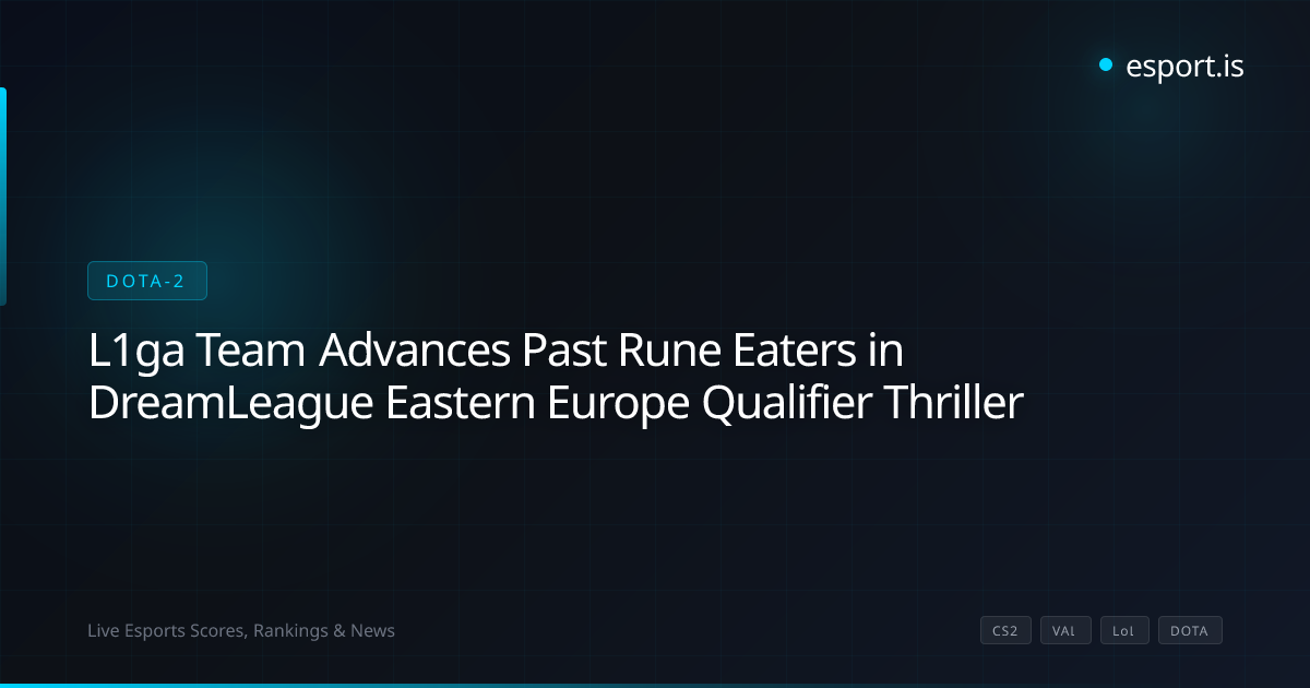 L1ga Team Advances Past Rune Eaters in DreamLeague Eastern Europe Qualifier Thriller